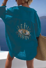 Load image into Gallery viewer, Evil Eye Casual Sequin Beaded Shirt
