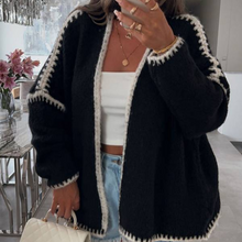 Load image into Gallery viewer, Casual Long-sleeved Loose Trimmed Knitted Cardigan
