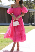 Load image into Gallery viewer, Sweet Elegant Mesh Off the Shoulder Midi Dress
