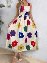 Load image into Gallery viewer, Straps Floral Print Midi Dress
