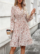 Load image into Gallery viewer, Floral Long Sleeves V-Neck Midi Dress
