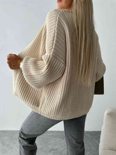 Load image into Gallery viewer, Loose V-neck Long-sleeved Casual Knitted Cardigan
