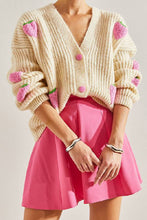 Load image into Gallery viewer, Sweet Beige Strawberry V-neck Cardigan Sweater
