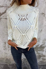 Load image into Gallery viewer, Loose Hollow Round Neck Casual Knitted Sweater
