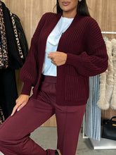 Load image into Gallery viewer, Loose V-neck Long-sleeved Casual Knitted Cardigan
