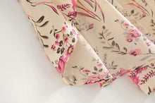 Load image into Gallery viewer, Boho Beige Floral Print High Low Dress
