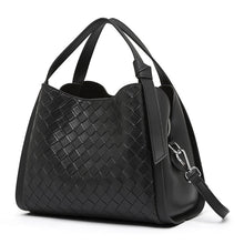 Load image into Gallery viewer, Embossed Basket Bag Woven Handbag with Straps
