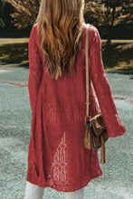 Load image into Gallery viewer, Knit Hollow out Open Front Long Cardigan
