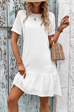 Load image into Gallery viewer, Casual Hollowed Out Short Sleeves Ruffled Mini Dress
