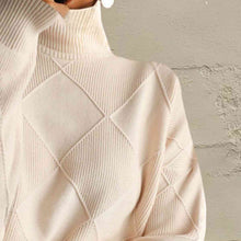 Load image into Gallery viewer, Geometric Turtleneck Long Sleeve Sweater
