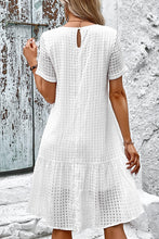 Load image into Gallery viewer, Casual Hollowed Out Short Sleeves Ruffled Mini Dress
