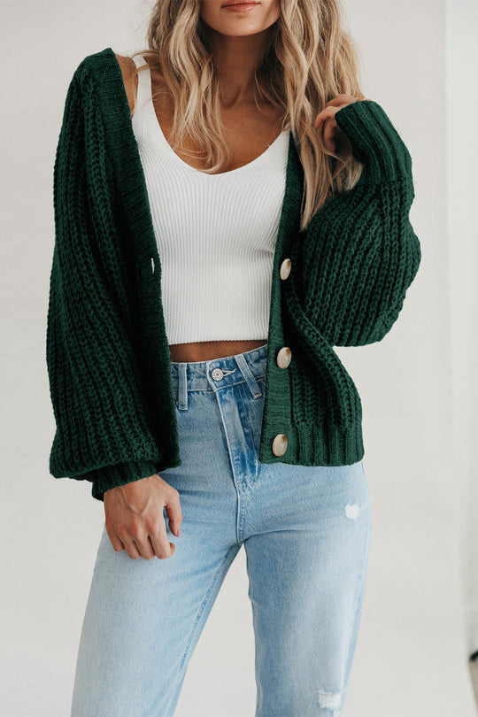 Casual Open Front Button Down knit Fall Sweater Cardigan