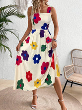 Load image into Gallery viewer, Straps Floral Print Midi Dress
