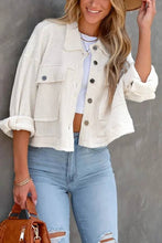 Load image into Gallery viewer, Classic Waffle Cardigan Short Top Jacket
