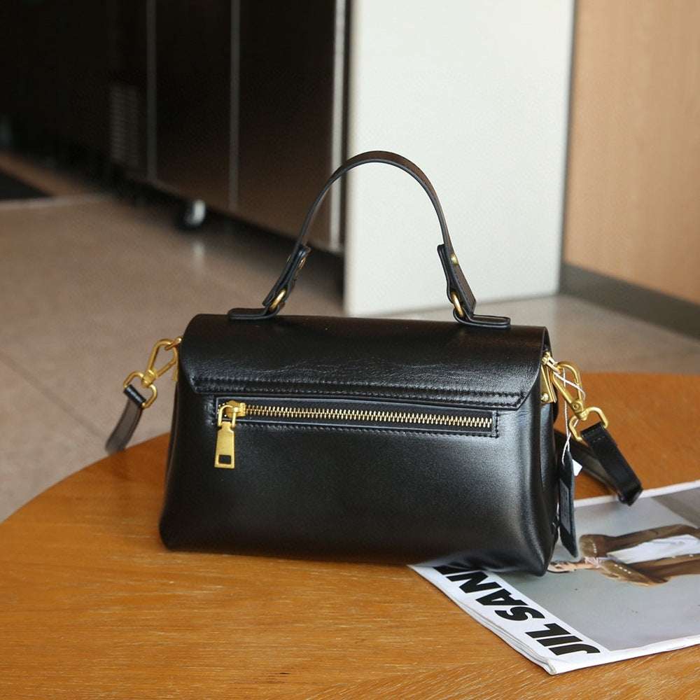 Vintage Vegetable Tanned Mini Leather Handbag Crossbody Bag