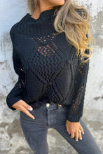 Load image into Gallery viewer, Loose Hollow Round Neck Casual Knitted Sweater
