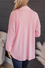 Load image into Gallery viewer, Simle Pockets Textured Roll Tab Sleeve Shirt Jacket
