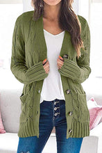 Load image into Gallery viewer, Casual Knitted Solid Color Button Down Chunky Outwear Cardigan
