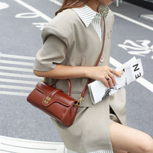 Load image into Gallery viewer, Luxury Retro Structured Flap Leather Mini Satchel Crossbody Bag
