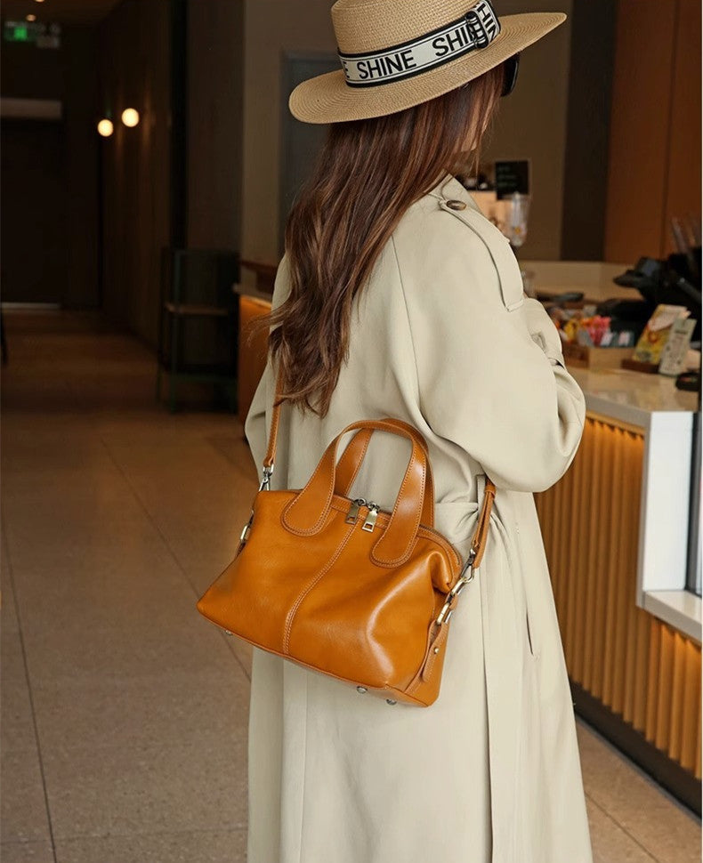 Timeless Full Grain Leather Everyday Carry Bag Handbag