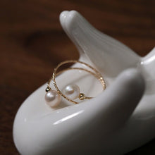 Load image into Gallery viewer, Freshwater Pearl Double Layer Wrapped Ring - floysun
