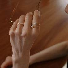 Load image into Gallery viewer, Freshwater Pearl Double Layer Wrapped Ring - floysun
