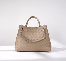 Load image into Gallery viewer, New Woven Leather Chain Basket Bag
