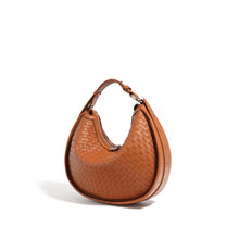 Load image into Gallery viewer, Classic Genuine Leather Bag Woven Crescent Handbag
