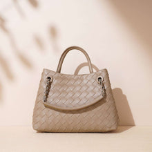 Load image into Gallery viewer, New Woven Leather Chain Basket Bag
