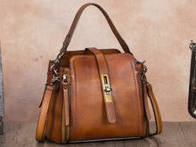 Load image into Gallery viewer, Handmade Vintage Crossbody Bag Leather Handbag
