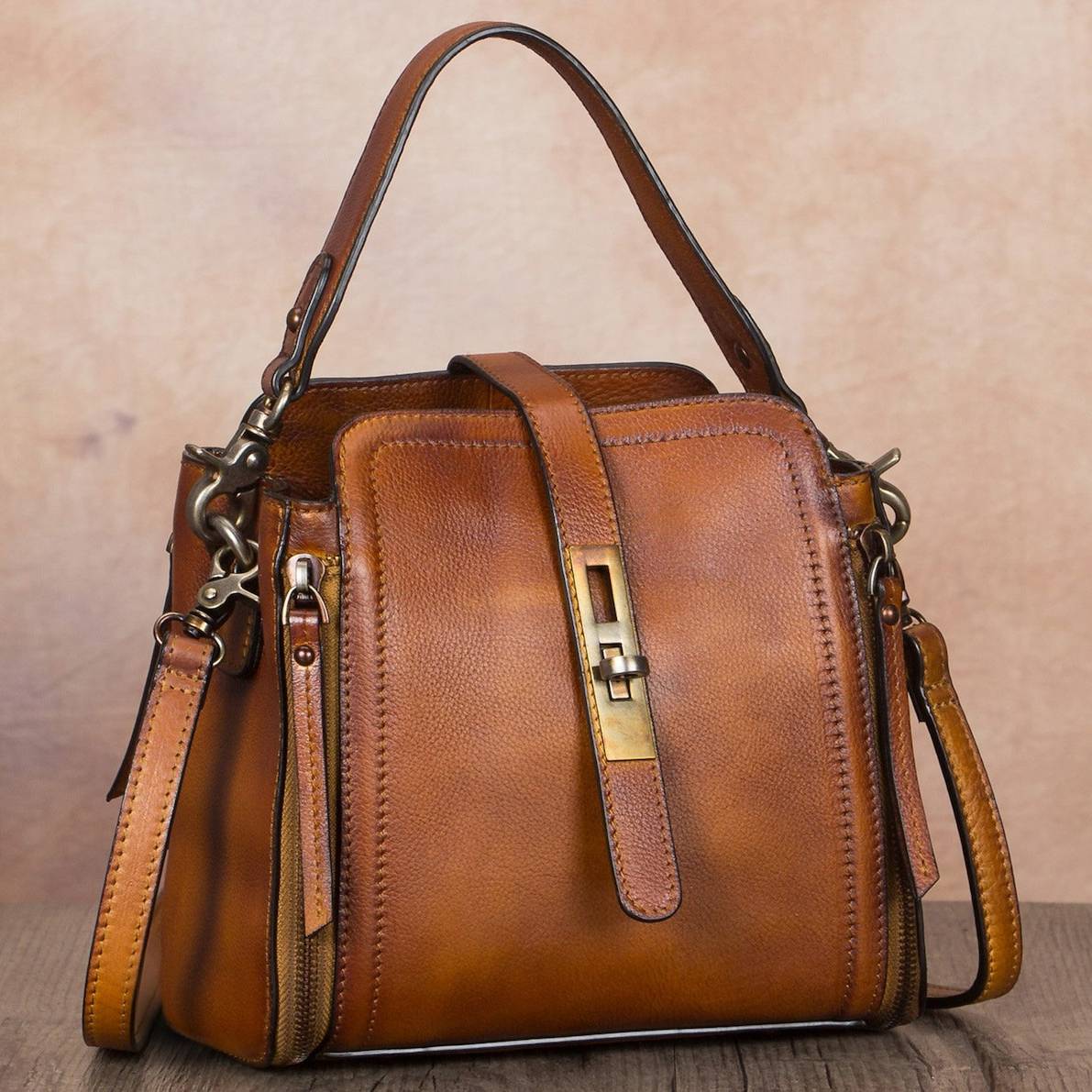 Handmade Vintage Crossbody Bag Leather Handbag