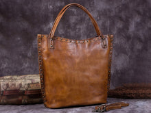 Load image into Gallery viewer, Vintage Handmade Handbag Purse Satchel Shoulder Bag
