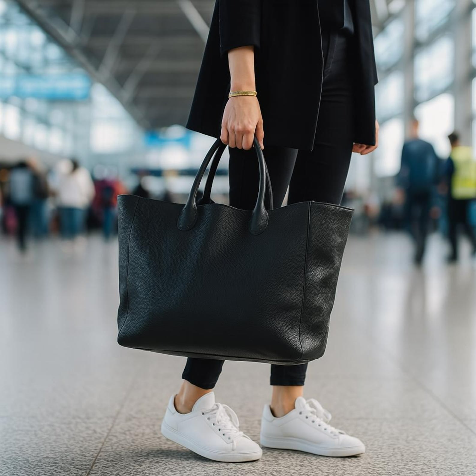 Oversized Large Classic Top Grain Leather Tote Bag