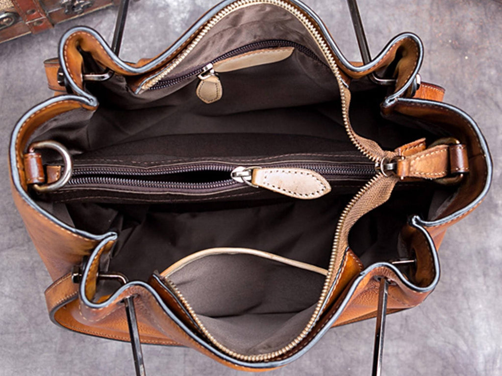 Casual Women Bucket Bag Leather Tote Bag Handbags Shoulder Bag for Women