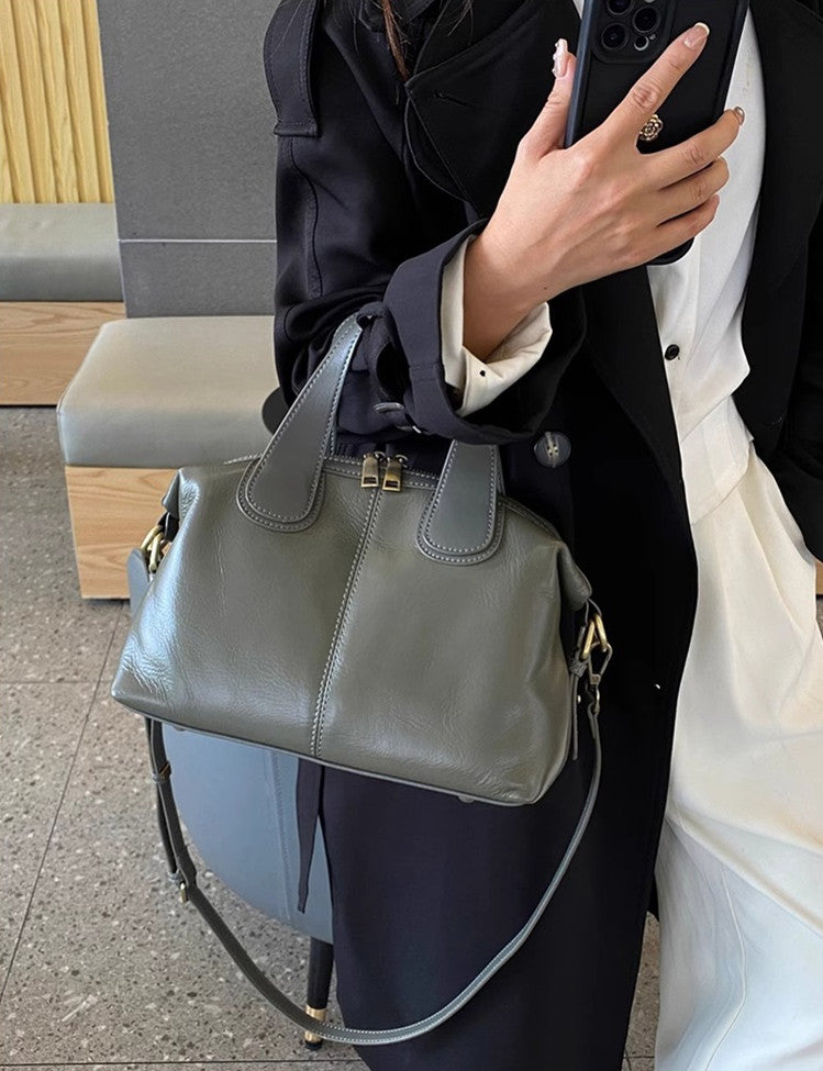 Timeless Full Grain Leather Everyday Carry Bag Handbag