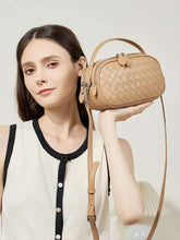 Load image into Gallery viewer, Small Woven Mini Top Handle Messenger Bag
