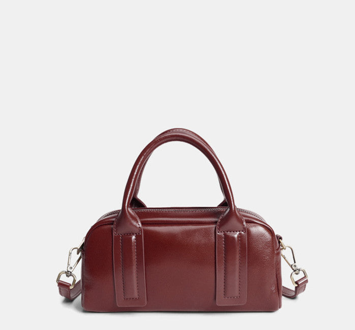 New Vegetable Tanned Mini Handbag Convertible Top Handle Bag Women's Messenger Bag