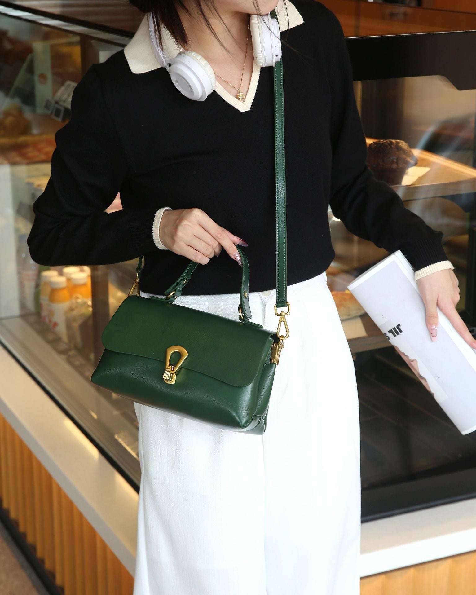 Vintage Vegetable Tanned Mini Leather Handbag Crossbody Bag