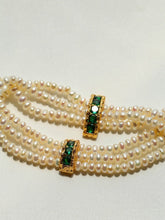 Load image into Gallery viewer, Natural Seed Pearl Multi - layer Emerald Necklace Choker - floysun
