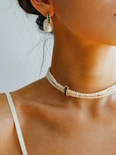 Load image into Gallery viewer, Natural Seed Pearl Multi - layer Emerald Necklace Choker - floysun
