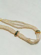 Load image into Gallery viewer, Natural Seed Pearl Multi - layer Emerald Necklace Choker - floysun
