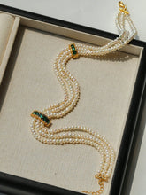 Load image into Gallery viewer, Natural Seed Pearl Multi - layer Emerald Necklace Choker - floysun
