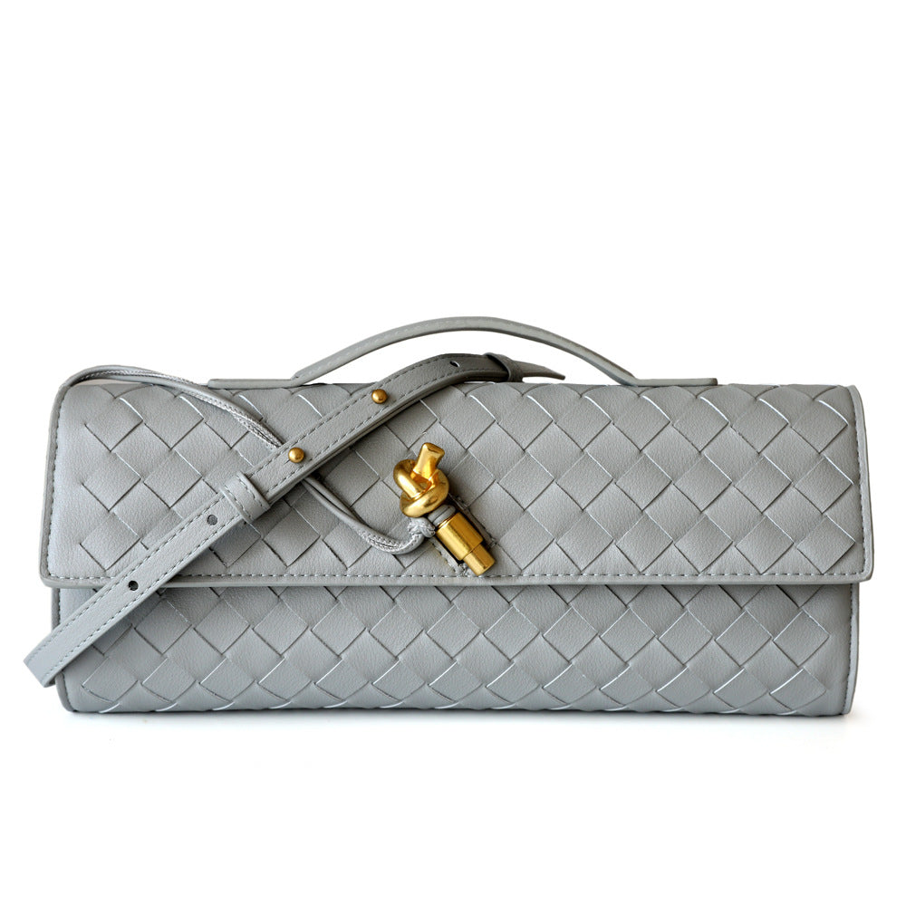 Woven Mini Clutch Evening Bag Handbag Shoulder Crossbody Bag