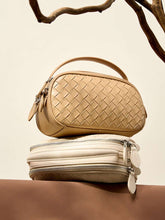 Load image into Gallery viewer, Small Woven Mini Top Handle Messenger Bag
