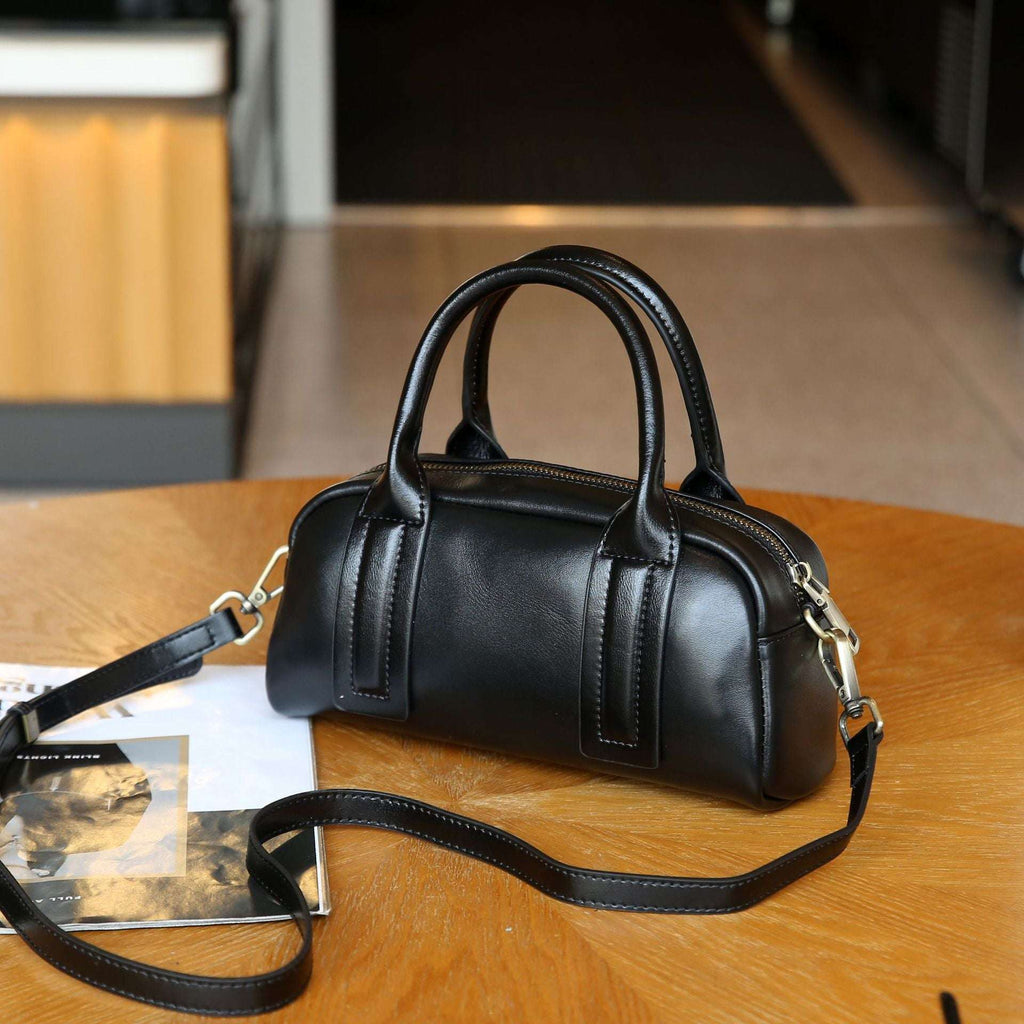 New Vegetable Tanned Mini Handbag Convertible Top Handle Bag Women's Messenger Bag