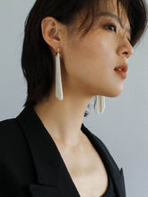 Load image into Gallery viewer, Shining Galaxy Waterfall Long Tassel Silver Earrings - floysun
