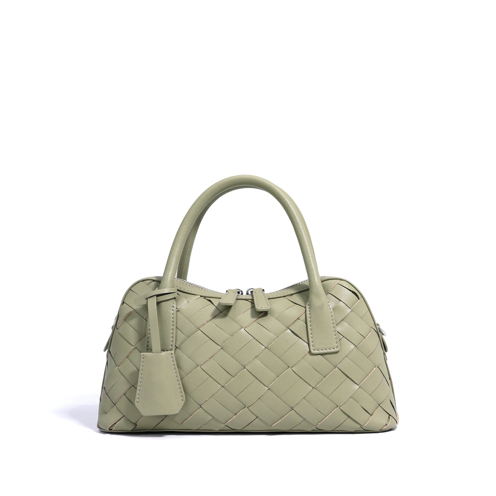 Simple Handmade Woven Handbag Leather Bag