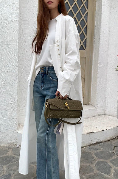 Woven Mini Clutch Evening Bag Handbag Shoulder Crossbody Bag