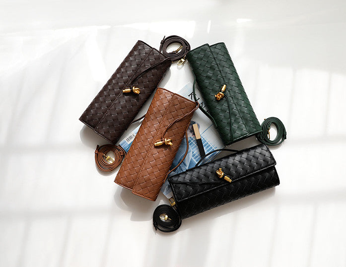 Woven Mini Clutch Evening Bag Handbag Shoulder Crossbody Bag