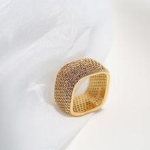 Load image into Gallery viewer, Square Micropaved Zirconia Ring - floysun
